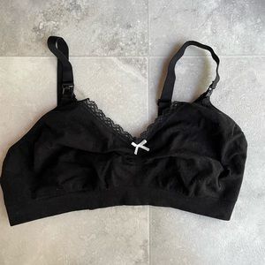 Boob Design Fast Food black nursing bra size large organic cotton